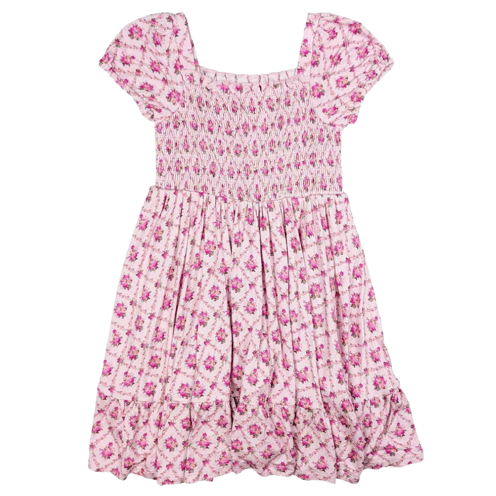 LEV BABY CAROLINE SMOCKED BUBBLE TWIRL DRESS