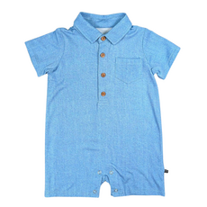 LEV BABY DENIM POLO ROMPER