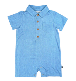 LEV BABY DENIM POLO ROMPER
