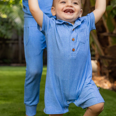 LEV BABY DENIM POLO ROMPER