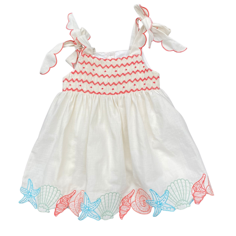 DONDOLO MARGOT GIRL DRESS-Shells