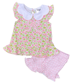 TRUE BOW APPLIQUE SHORT SET