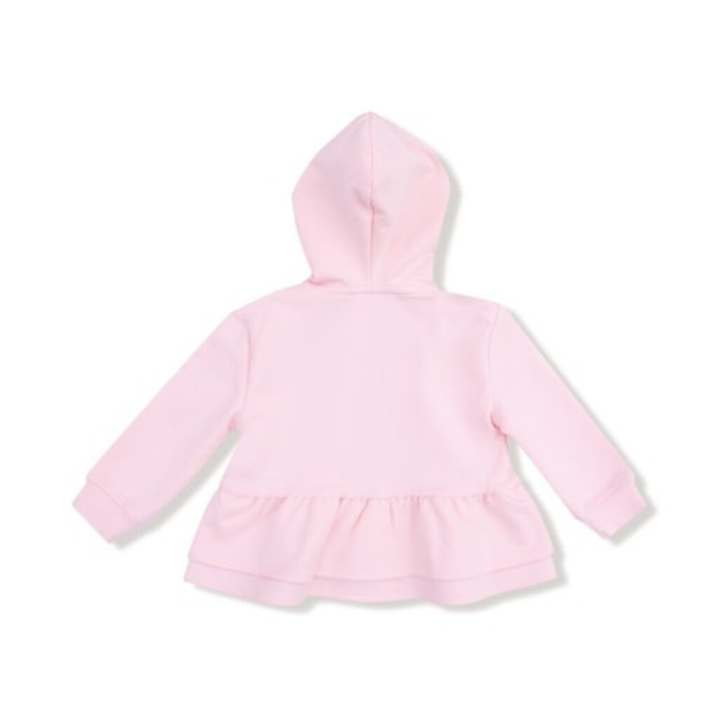ANGEL DEAR French Terry Sport - Varsity - Pink - Zip Peplum Hoodie