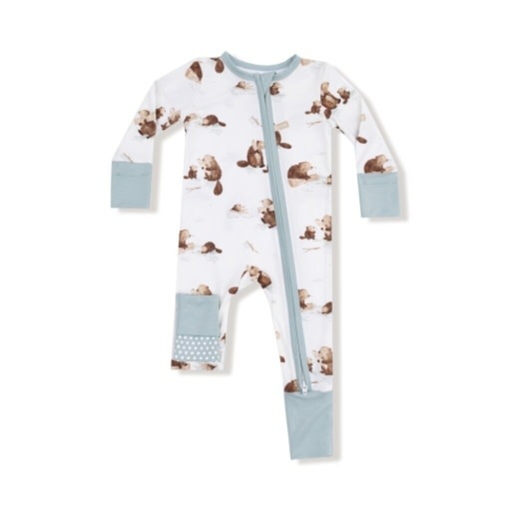 ANGEL DEAR Baby Beavers - 2 Way Zipper Romper