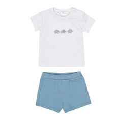 BOY'S ELEPHANT TOP W/BLUE SHORT