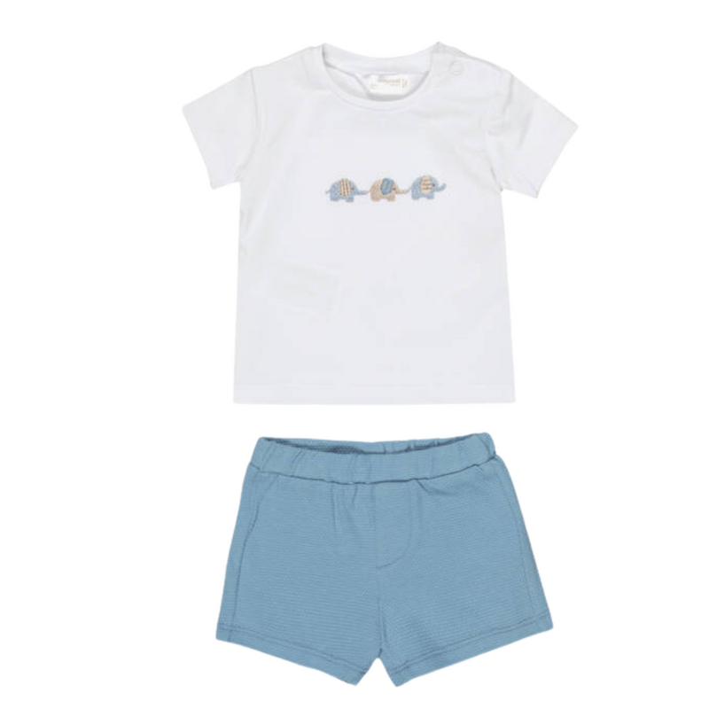 BOY'S ELEPHANT TOP W/BLUE SHORT