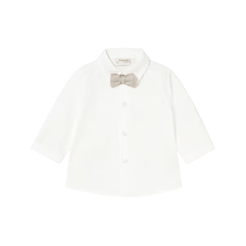 DRESSY LS SHIRT W/BEIGE BOWTIE