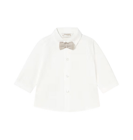 DRESSY LS SHIRT W/BEIGE BOWTIE