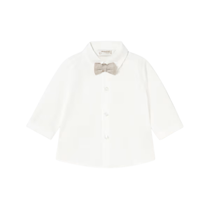 DRESSY LS SHIRT W/BEIGE BOWTIE