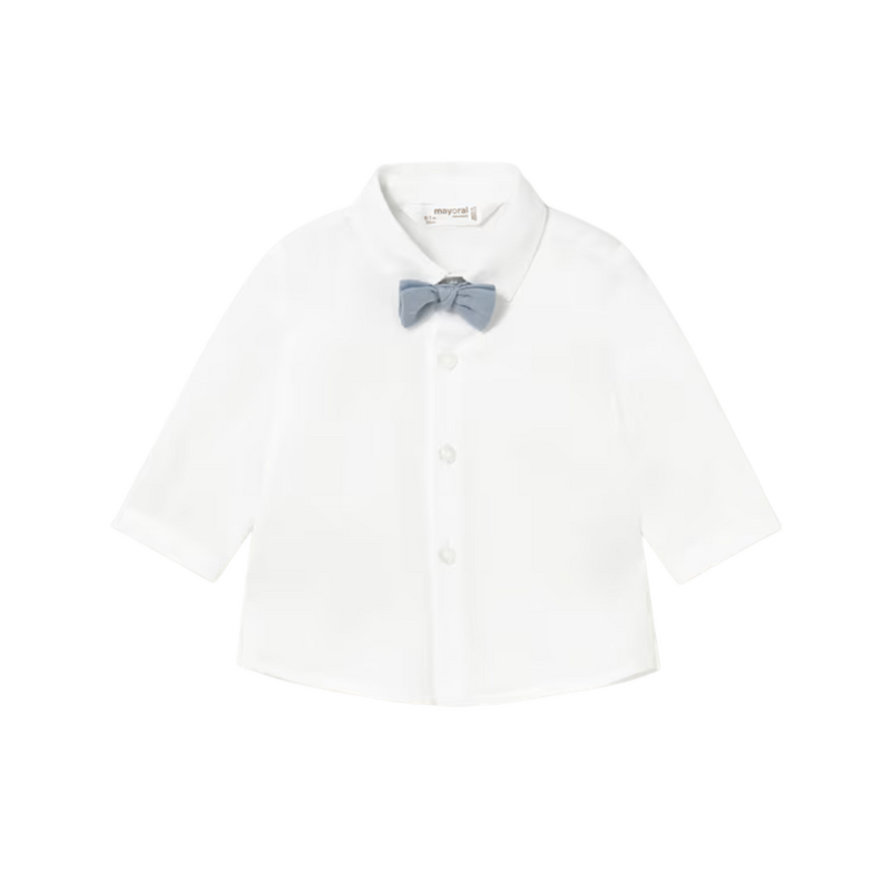 DRESSY LS SHIRT W/BLUE BOWTIE
