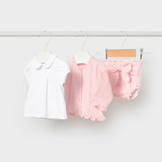 GIRL'S 3 PC KNIT SET PINK