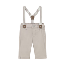 KHAKI PANTS W/SUSPENDERS