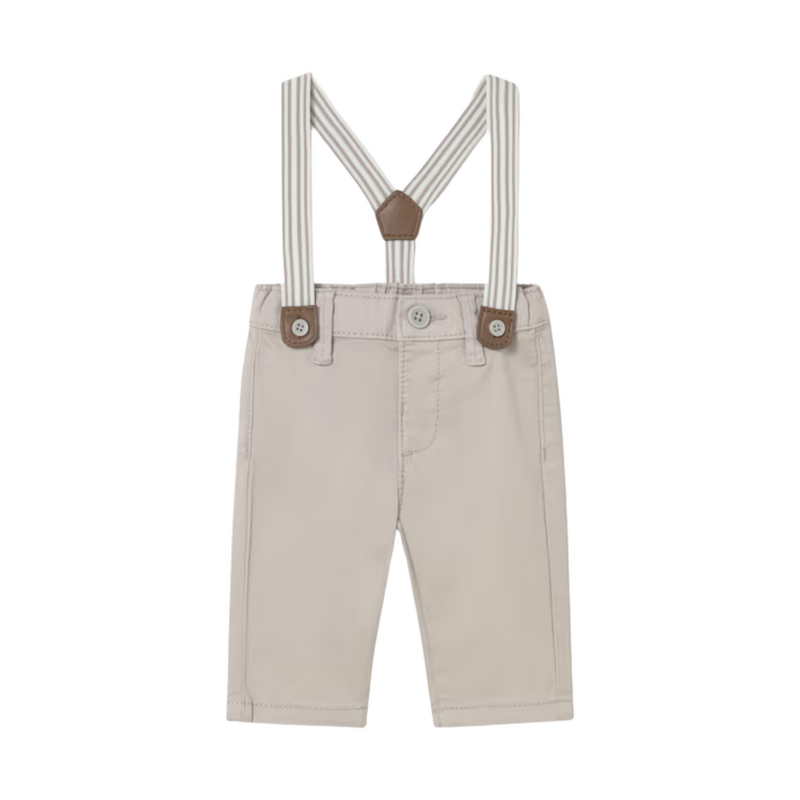 KHAKI PANTS W/SUSPENDERS
