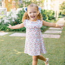 THE PROPER PEONY GERANIUM SLEEVELESS DRESS