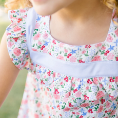 THE PROPER PEONY GERANIUM SLEEVELESS DRESS