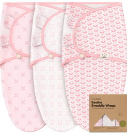 KEABABIES 3PK SOOTHE BABY SWADDLE 0/3M- BLOSSOM