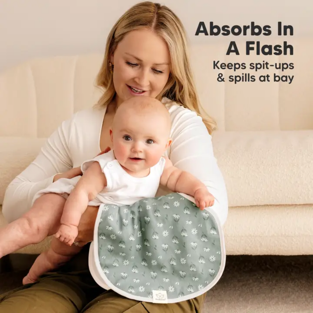 KEABABIES 4PK HALLO BURP CLOTHS-FLEUR