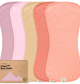KEABABIES 5PK QUIN BABY BURP CLOTHS-MUTED PASTEL