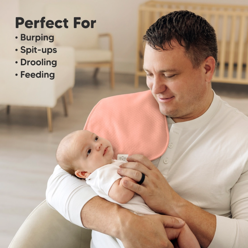 KEABABIES 5PK QUIN BABY BURP CLOTHS-MUTED PASTEL