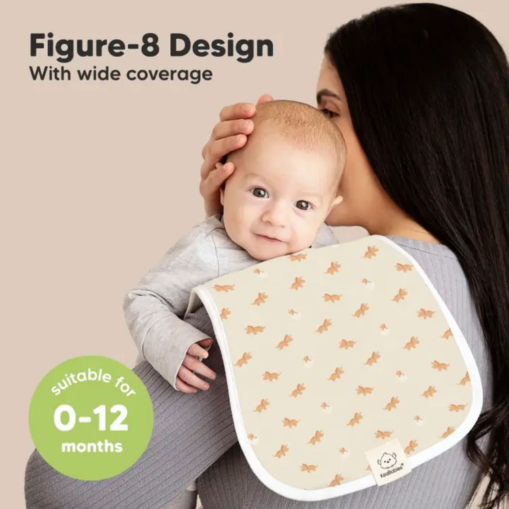 KEABABIES 5PK SOFTE MUSLIN BURP CLOTHS-ROARSOME