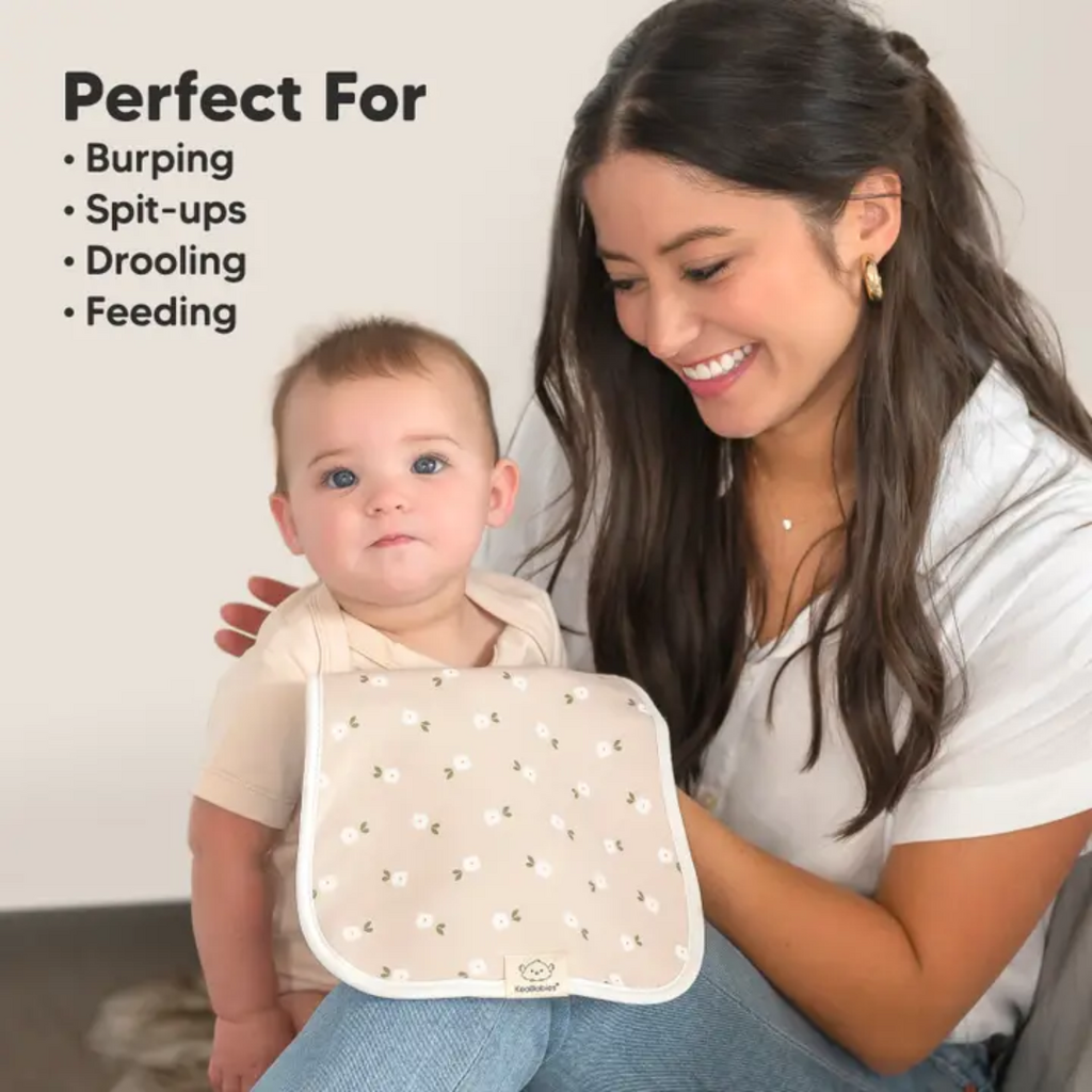 KEABABIES 5PK URBAN BURP CLOTHS-BLOOMS