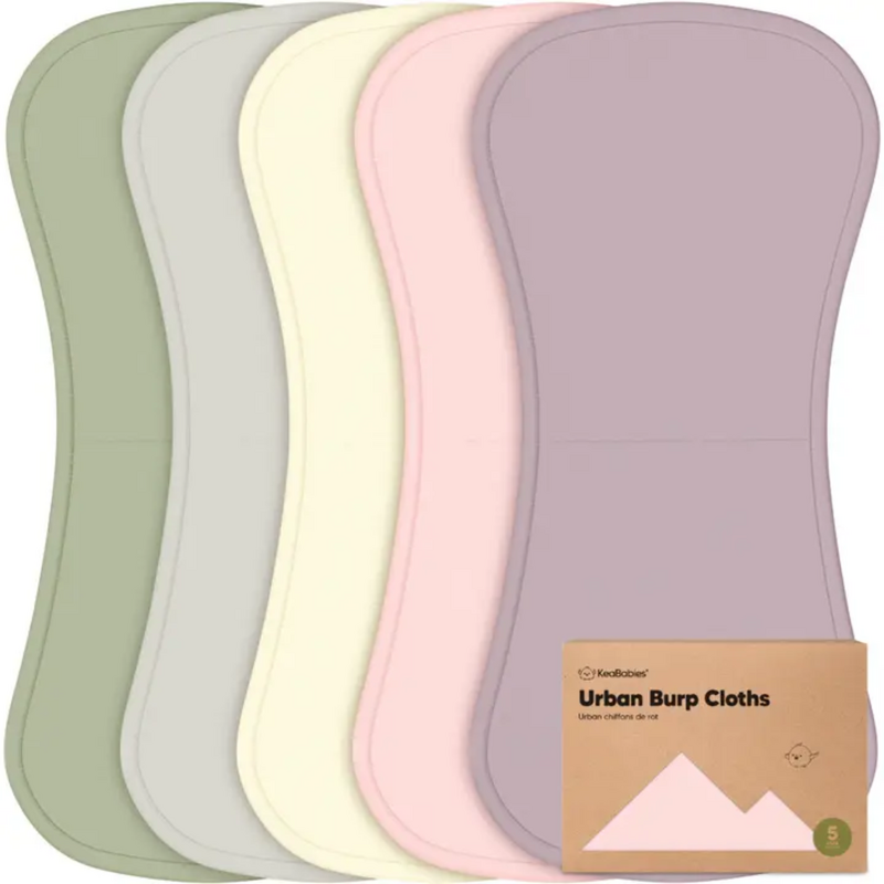 KEABABIES 5PK URBAN BURP CLOTHS-EMBRACE