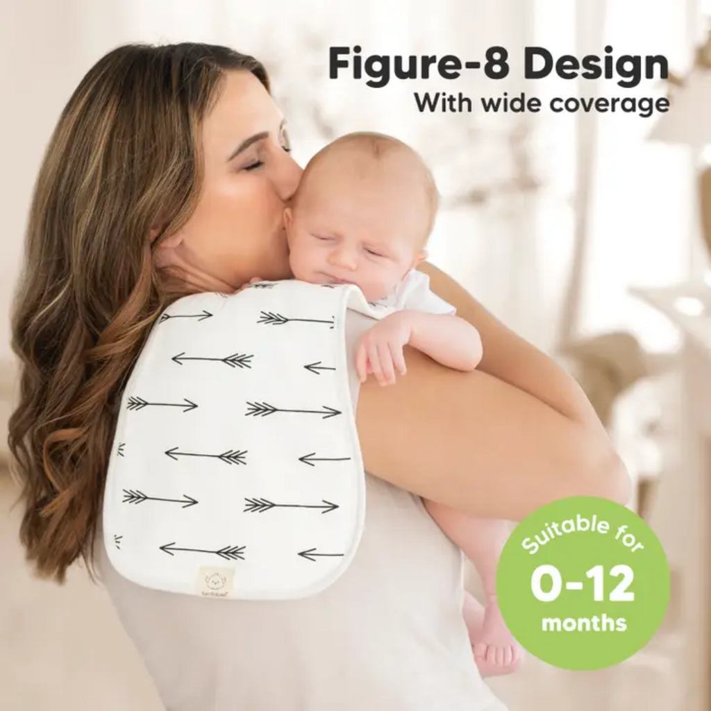 KEABABIES 5PK URBAN BURP CLOTHS-GRAYSCAPE