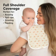 KEABABIES 5PK URBAN BURP CLOTHS-ROARSOME