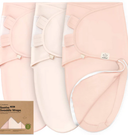 KEABABIES 3PK SOOTHE ZIPPY BABY SWADDLES 0/6M-ANGELIC