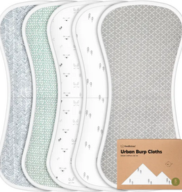KEABABIES 5PK SOFTE BURP CLOTHS-NORDIC