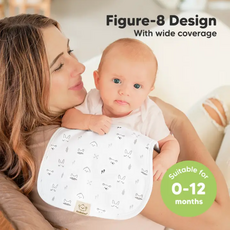 KEABABIES 5PK SOFTE BURP CLOTHS-NORDIC