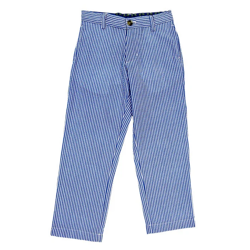 J.BAILEY PANTS - SAILOR BLUE STRIPE SEERSUCKER