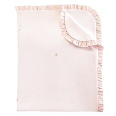 BABY CLUB CHIC sweet roses ruffled emb receiving blanket