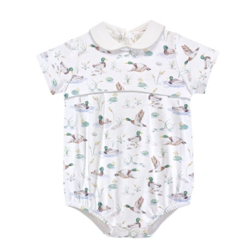 BABY CLUB CHIC mallard ducks bubble w/ round collar