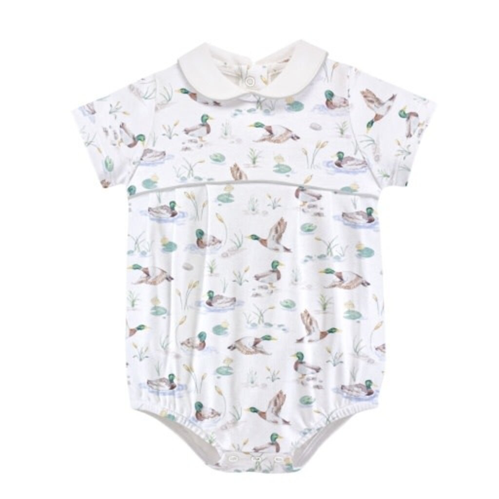 BABY CLUB CHIC mallard ducks bubble w/ round collar