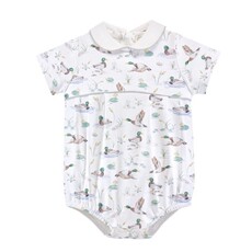 BABY CLUB CHIC mallard ducks bubble w/ round collar