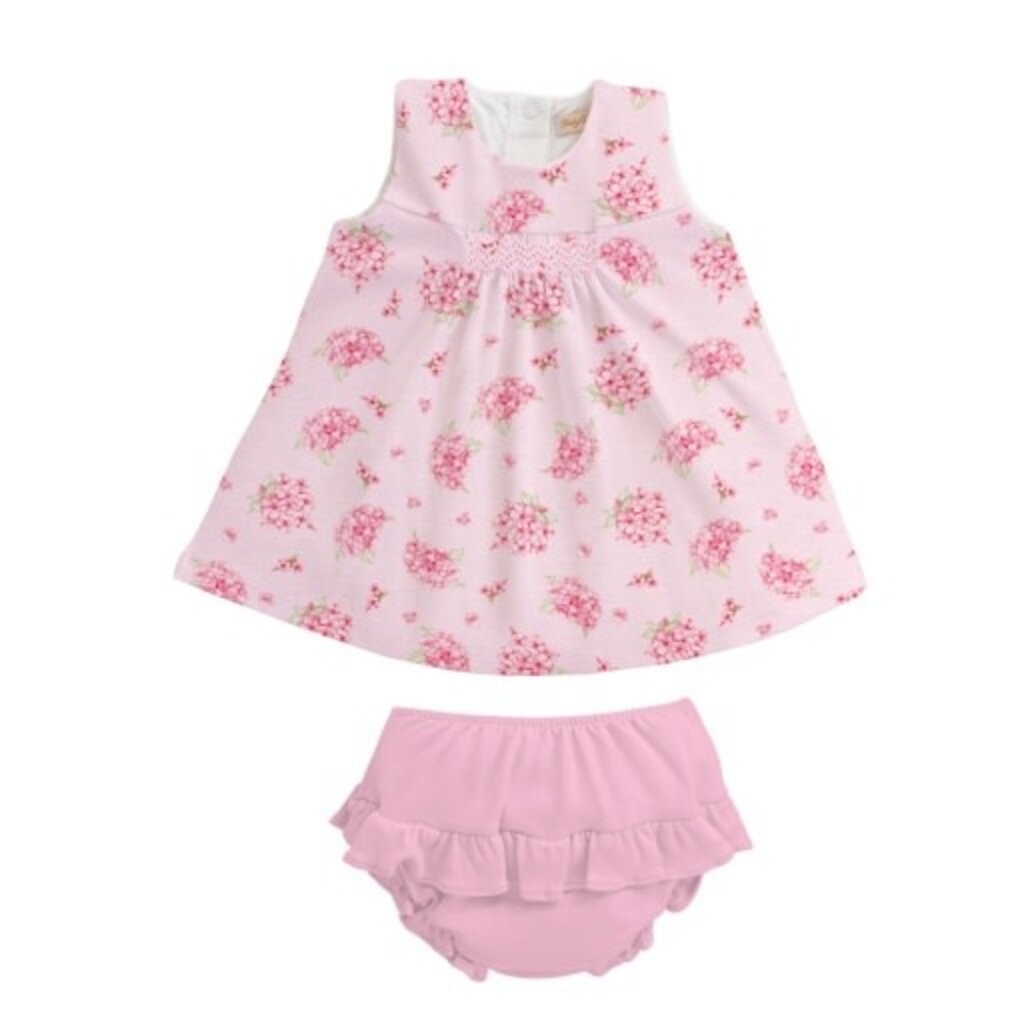 BABY CLUB CHIC soft hydrangeas hand smocked dress