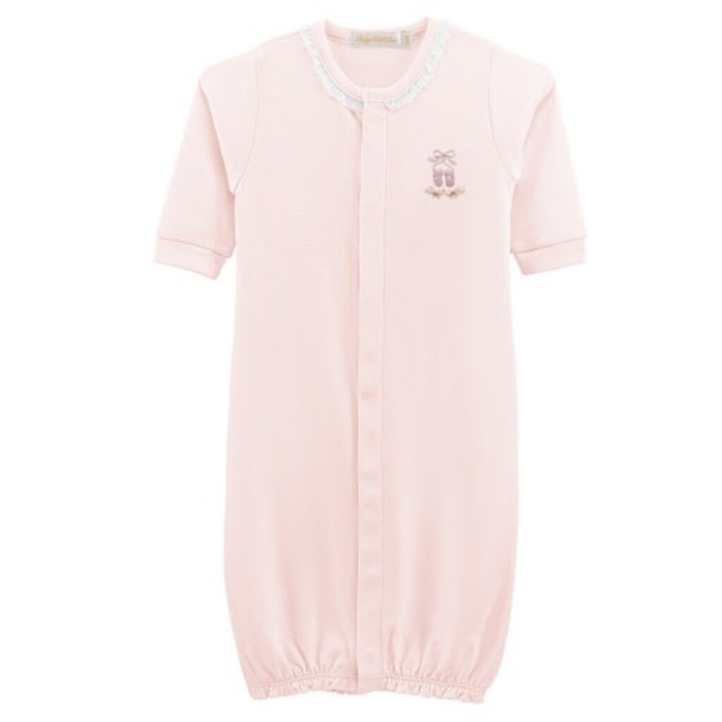 BABY CLUB CHIC sugarplum steps conv. gown w/ lace trim