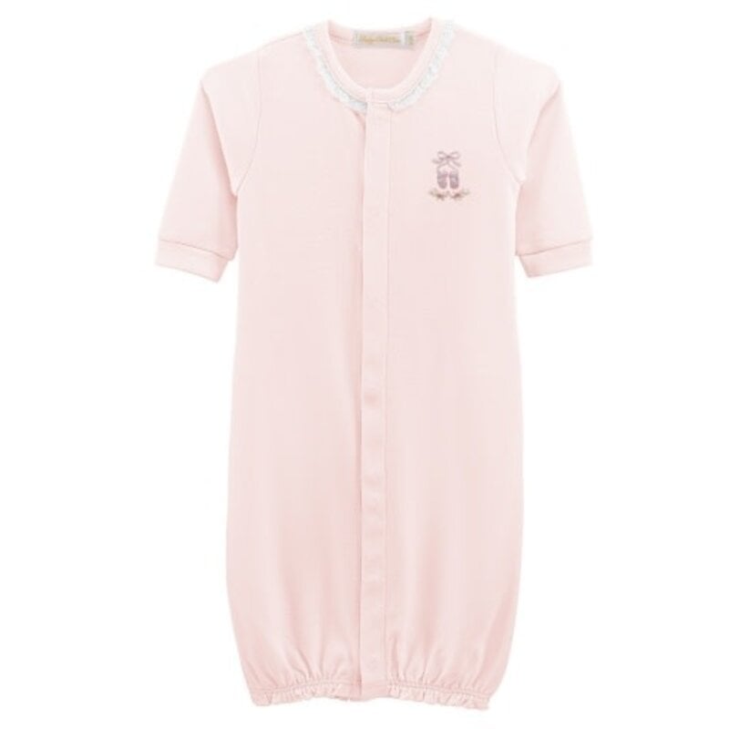 BABY CLUB CHIC sugarplum steps conv. gown w/ lace trim
