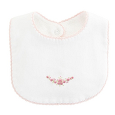 BABY CLUB CHIC blossom moon bib w/crochet trim