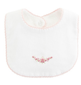 BABY CLUB CHIC blossom moon bib w/crochet trim