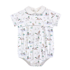BABY CLUB CHIC mallard ducks bubble w/ round collar