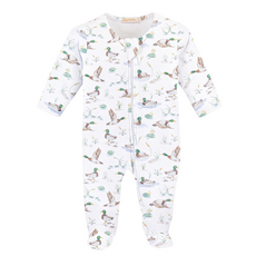 BABY CLUB CHIC mallard ducks zipped footie