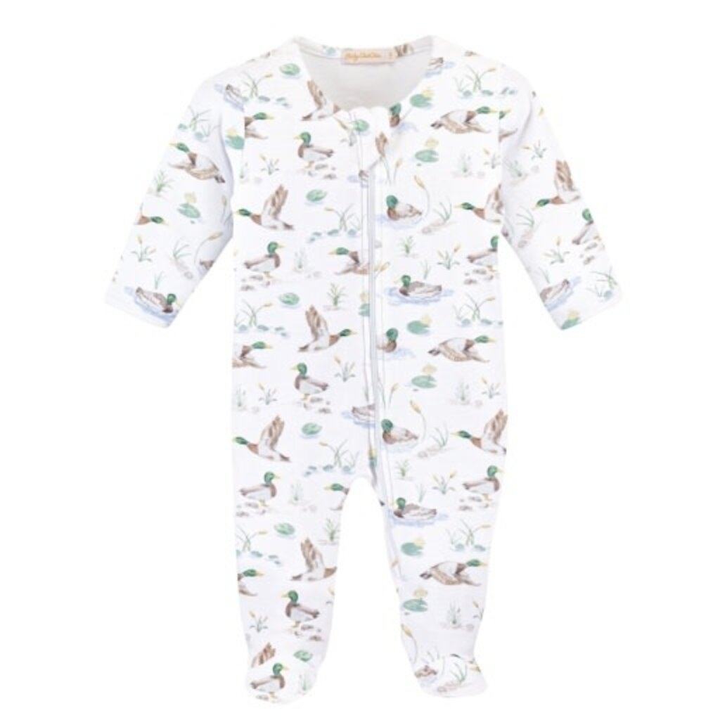 BABY CLUB CHIC mallard ducks zipped footie