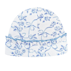 BABY CLUB CHIC blue romantic toile hat w/ ruffle