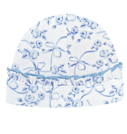 BABY CLUB CHIC blue romantic toile hat w/ ruffle