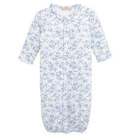 BABY CLUB CHIC blue romantic toile conv. gown w/ruffle