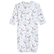 BABY CLUB CHIC mallard ducks conv. gown  w/piping