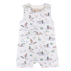 BABY CLUB CHIC mallard ducks romper w/buttons