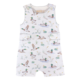 BABY CLUB CHIC mallard ducks romper w/buttons